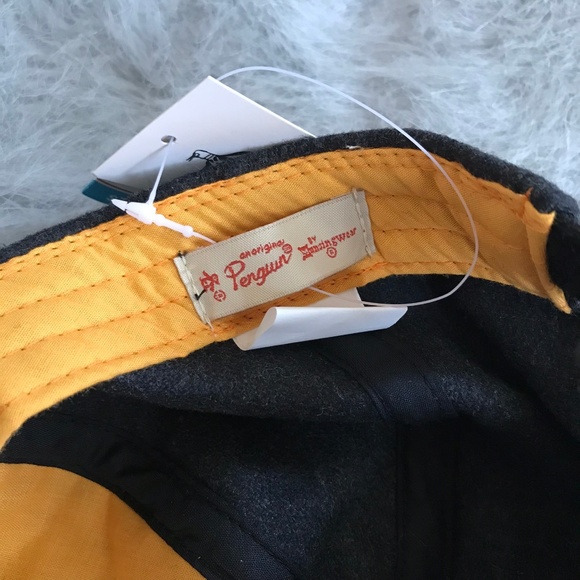 Penguin Jacquard Front Baseball Cap Gray Navy Hat - Picture 4 of 7